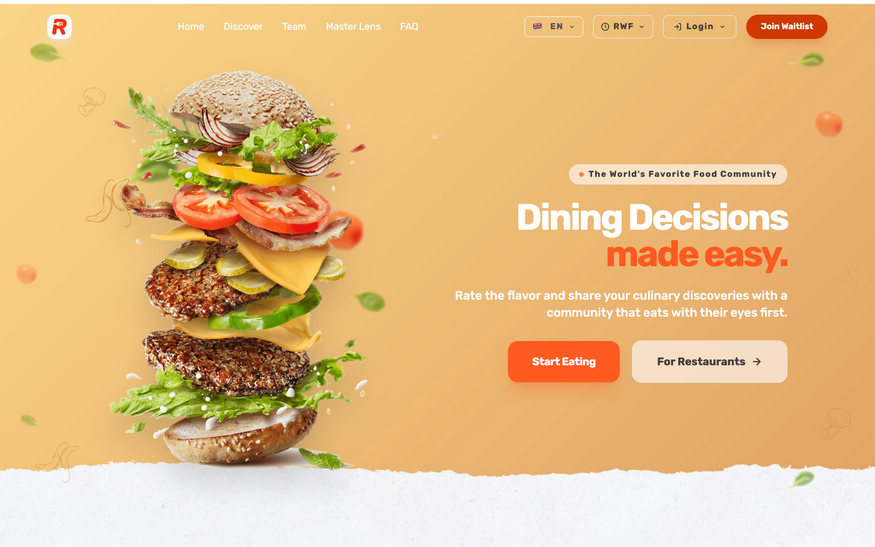 RateEat product preview