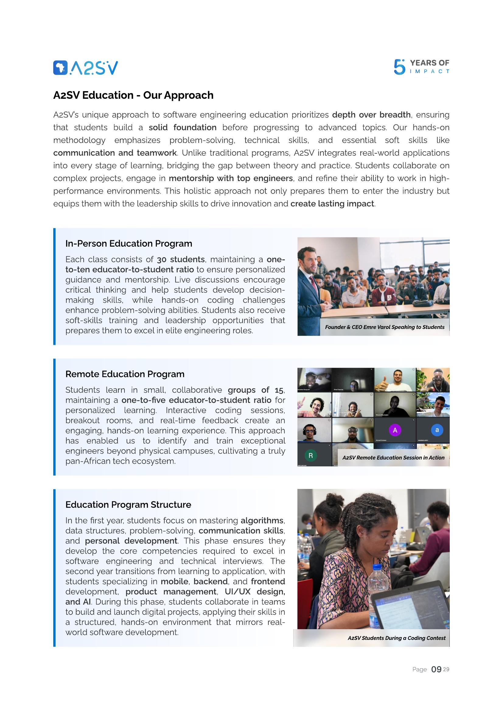 A2SV training and mentorship